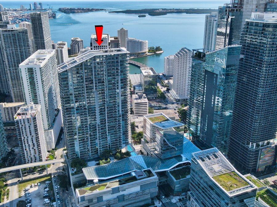 Aerial view of Brickell residence tower